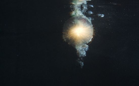 An underwater explosion