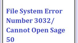 File System Error Number 3032/ Cann...