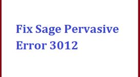 Fix Sage Pervasive Error 3012      